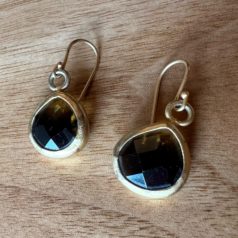 Satya Jewelry Smoky Quartz faceted earrings